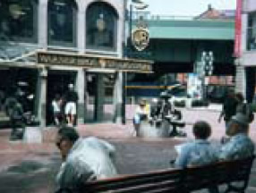 Visitors at the Quincy Marketplace